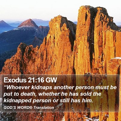 Exodus 21:16 GW Bible Verse Image