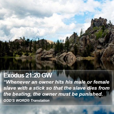 Exodus 21:20 GW Bible Verse Image