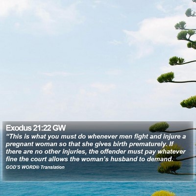 Exodus 21:22 GW Bible Verse Image