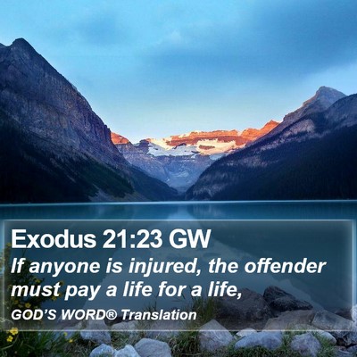 Exodus 21:23 GW Bible Verse Image