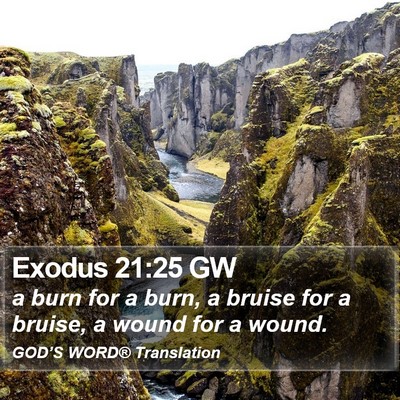Exodus 21:25 GW Bible Verse Image