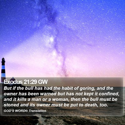 Exodus 21:29 GW Bible Verse Image