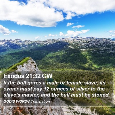 Exodus 21:32 GW Bible Verse Image