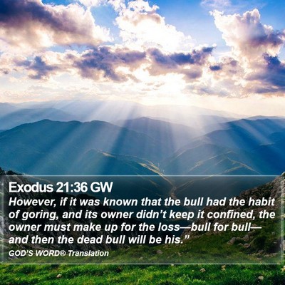 Exodus 21:36 GW Bible Verse Image