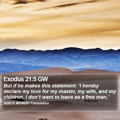 Exodus 21:5 GW Bible Verse Image