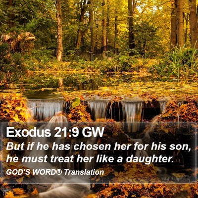 Exodus 21:9 GW Bible Verse Image