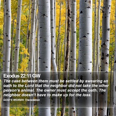 Exodus 22:11 GW Bible Verse Image