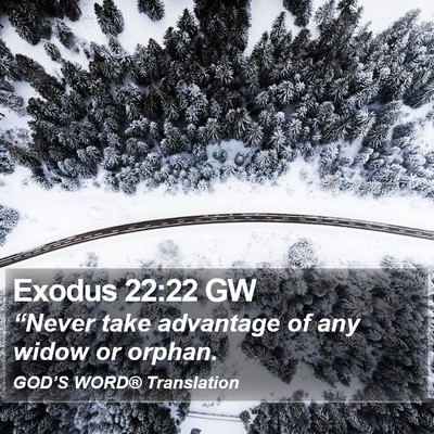 Exodus 22:22 GW Bible Verse Image