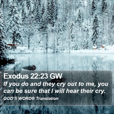 Exodus 22:23 GW Bible Verse Image
