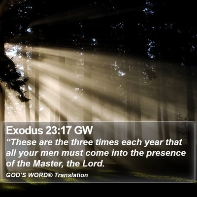 Exodus 23:17 GW Bible Verse Image