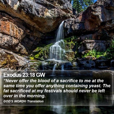 Exodus 23:18 GW Bible Verse Image