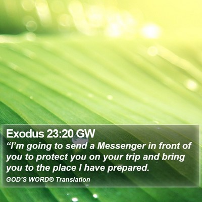 Exodus 23:20 GW Bible Verse Image