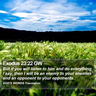 Exodus 23:22 GW Bible Verse Image