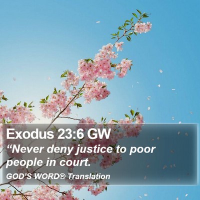 Exodus 23:6 GW Bible Verse Image