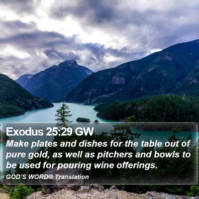 Exodus 25:29 GW Bible Verse Image