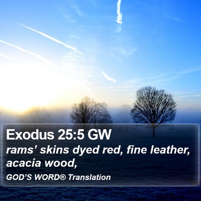 Exodus 25:5 GW Bible Verse Image