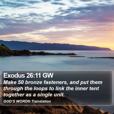 Exodus 26:11 GW Bible Verse Image