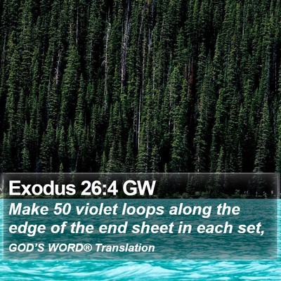 Exodus 26:4 GW Bible Verse Image