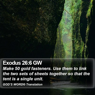Exodus 26:6 GW Bible Verse Image