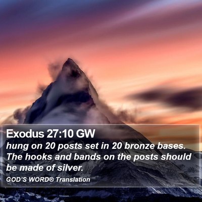 Exodus 27:10 GW Bible Verse Image