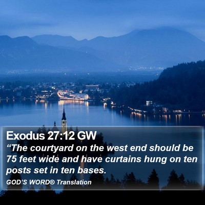Exodus 27:12 GW Bible Verse Image