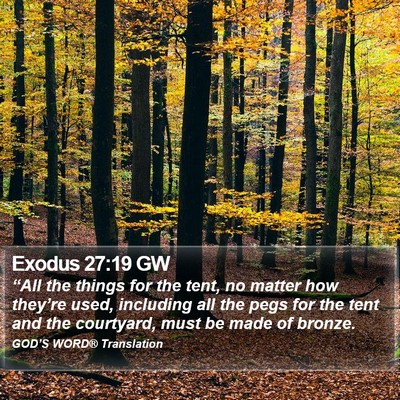 Exodus 27:19 GW Bible Verse Image