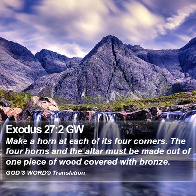 Exodus 27:2 GW Bible Verse Image