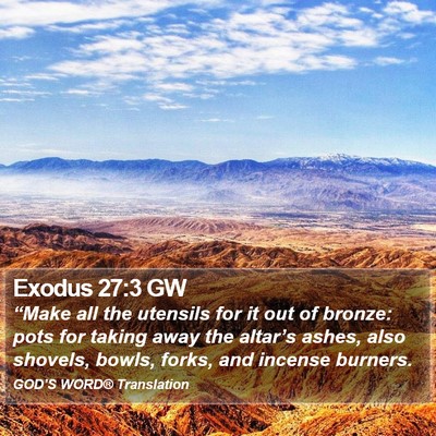 Exodus 27:3 GW Bible Verse Image