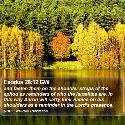 Exodus 28:12 GW Bible Verse Image