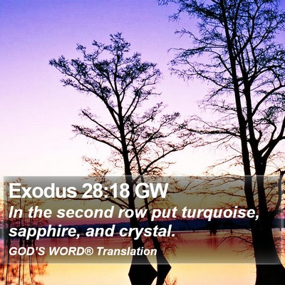 Exodus 28:18 GW Bible Verse Image