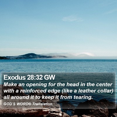 Exodus 28:32 GW Bible Verse Image