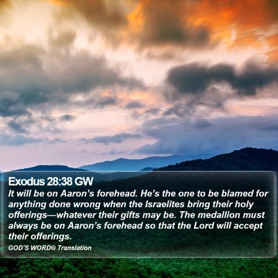 Exodus 28:38 GW Bible Verse Image