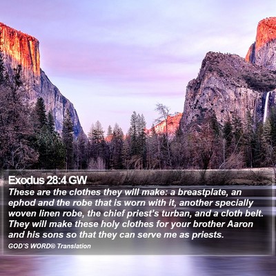 Exodus 28:4 GW Bible Verse Image