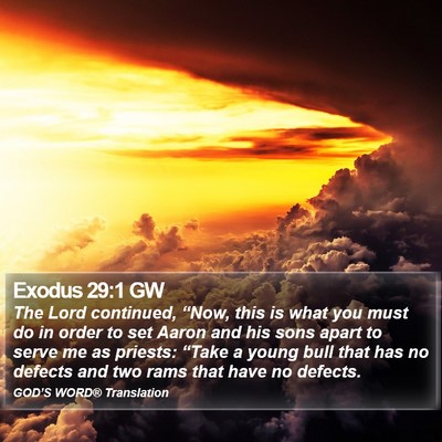 Exodus 29:1 GW Bible Verse Image