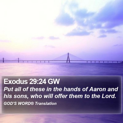 Exodus 29:24 GW Bible Verse Image