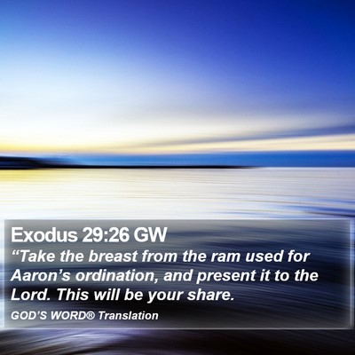 Exodus 29:26 GW Bible Verse Image