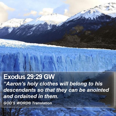 Exodus 29:29 GW Bible Verse Image