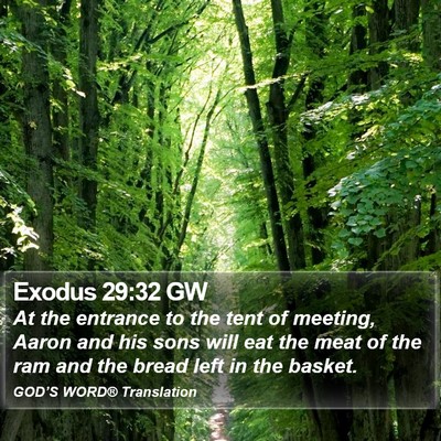 Exodus 29:32 GW Bible Verse Image