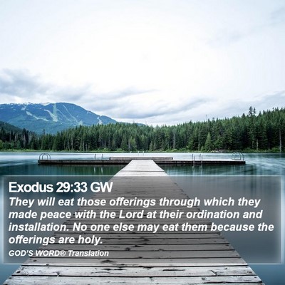 Exodus 29:33 GW Bible Verse Image