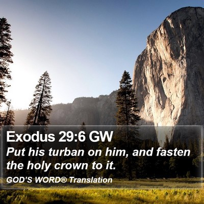 Exodus 29:6 GW Bible Verse Image
