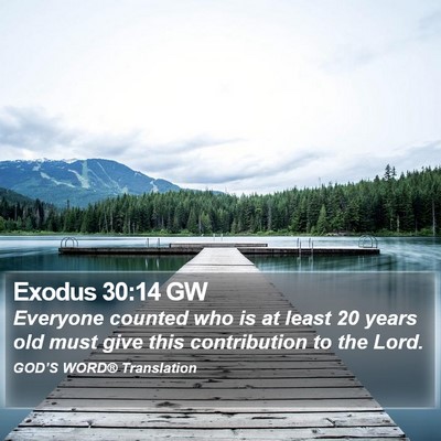 Exodus 30:14 GW Bible Verse Image