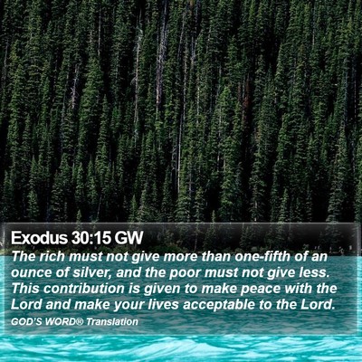Exodus 30:15 GW Bible Verse Image