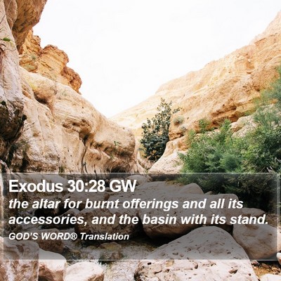 Exodus 30:28 GW Bible Verse Image