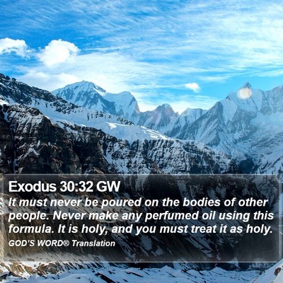Exodus 30:32 GW Bible Verse Image