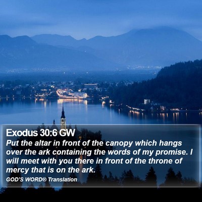 Exodus 30:6 GW Bible Verse Image