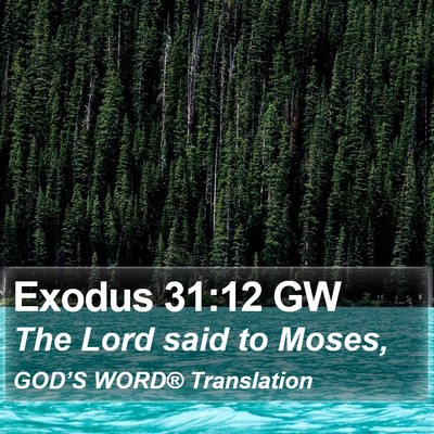 Exodus 31:12 GW Bible Verse Image