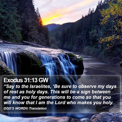 Exodus 31:13 GW Bible Verse Image