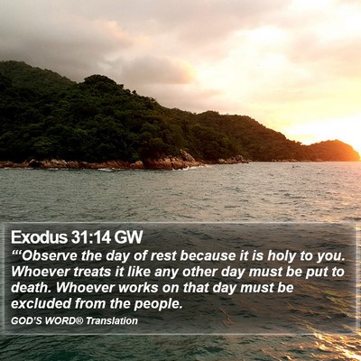 Exodus 31:14 GW Bible Verse Image