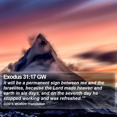 Exodus 31:17 GW Bible Verse Image