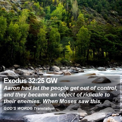 Exodus 32:25 GW Bible Verse Image